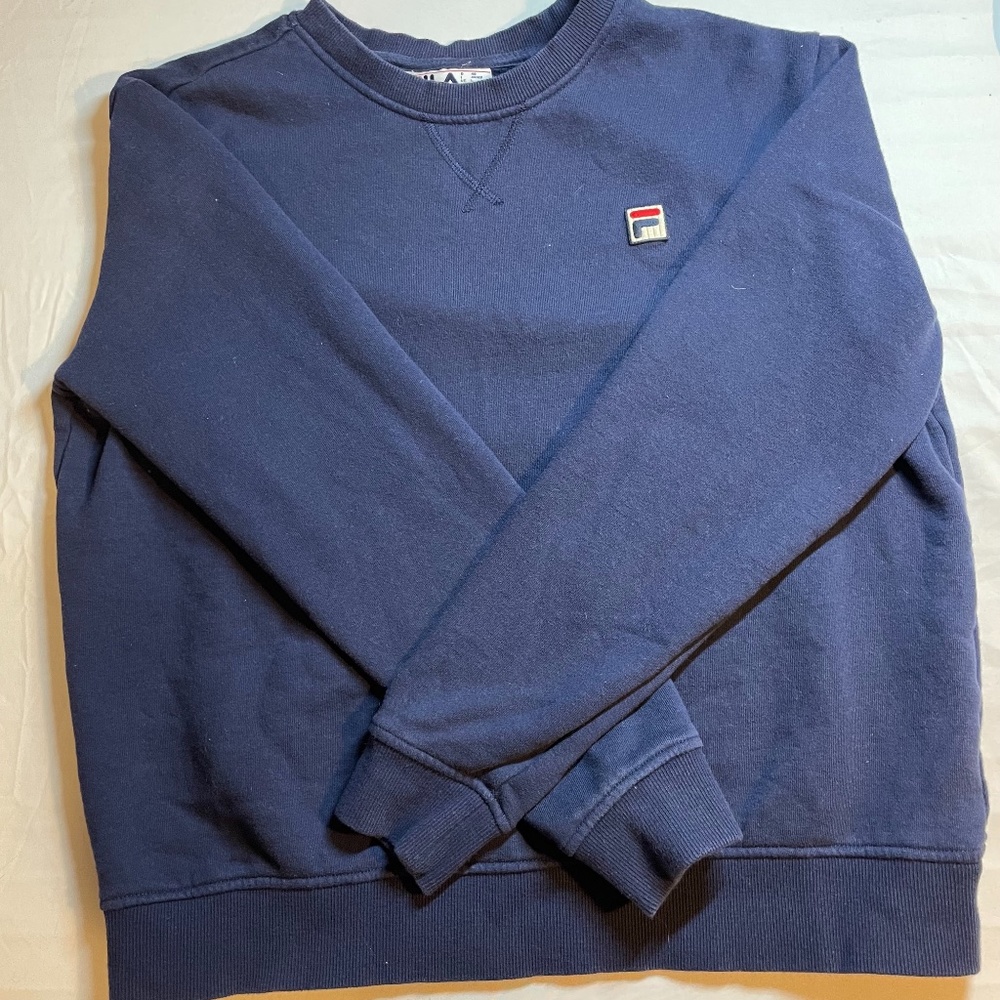 Women's Navy Blue Fila Crewneck